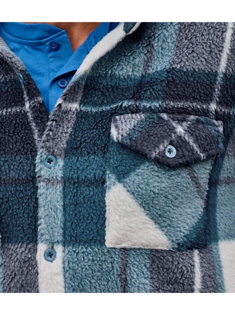 Surveste En Sherpa - ATLAS FOR MEN Blanc Bleu marine - Kiabi