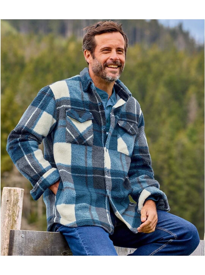 Surveste en sherpa - atlas for men Blanc Bleu marine - Kiabi