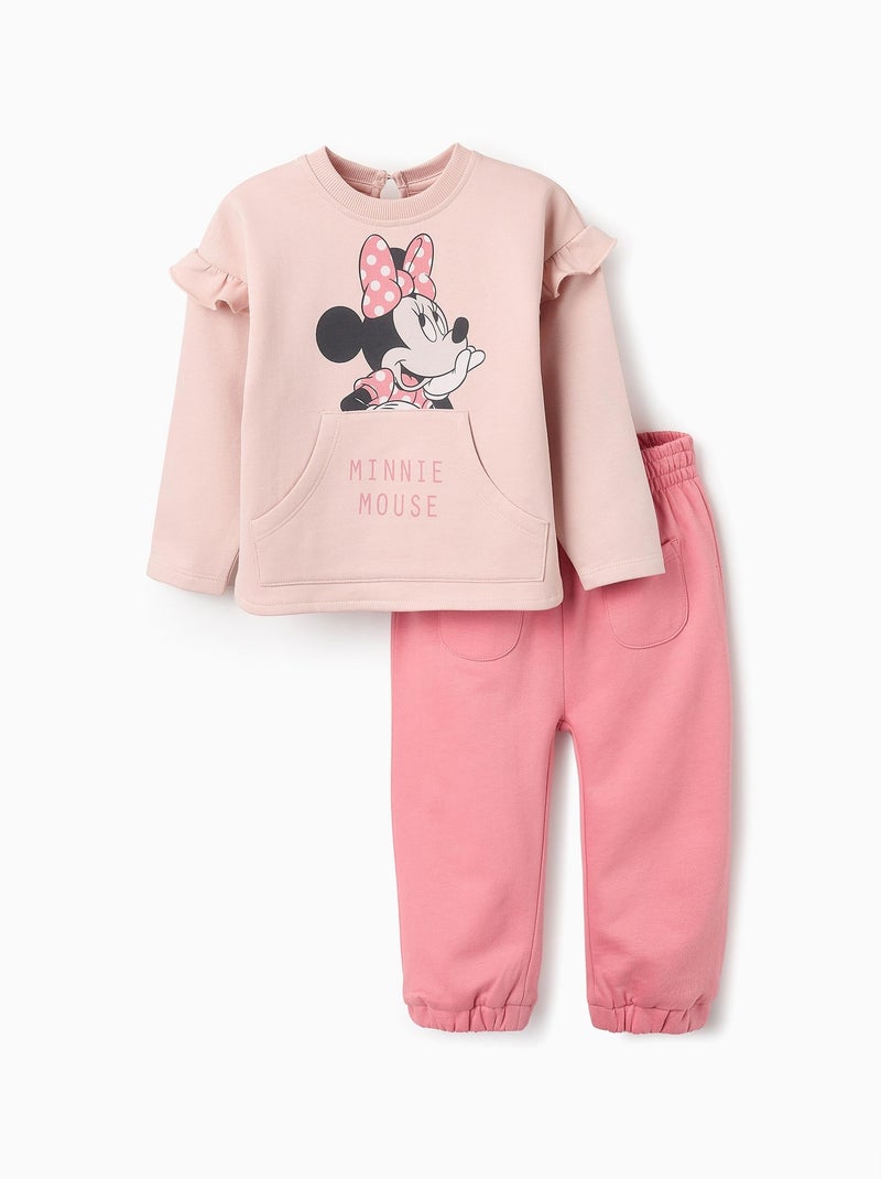 Survêtement en Coton Gratté Minnie Rose clair - Kiabi