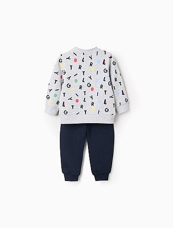 Survêtement en coton polyester peigné avec Motif