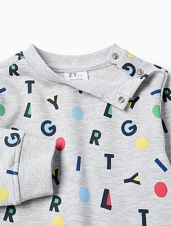 Survêtement en coton polyester peigné avec Motif