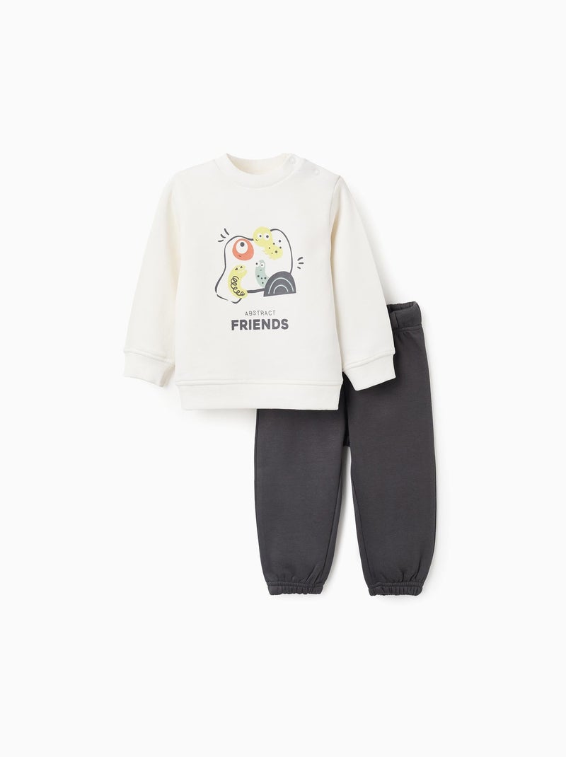 Survêtement en coton polyester peigné Friends Blanc - Kiabi