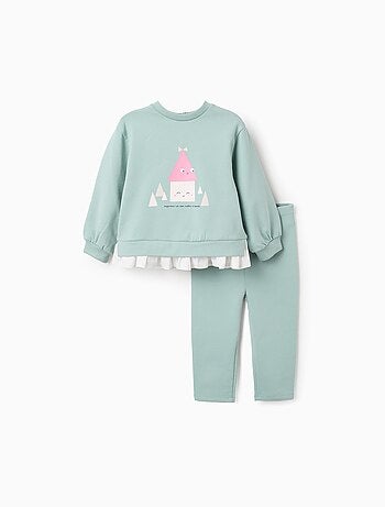 Survêtement en coton polyester peigné
