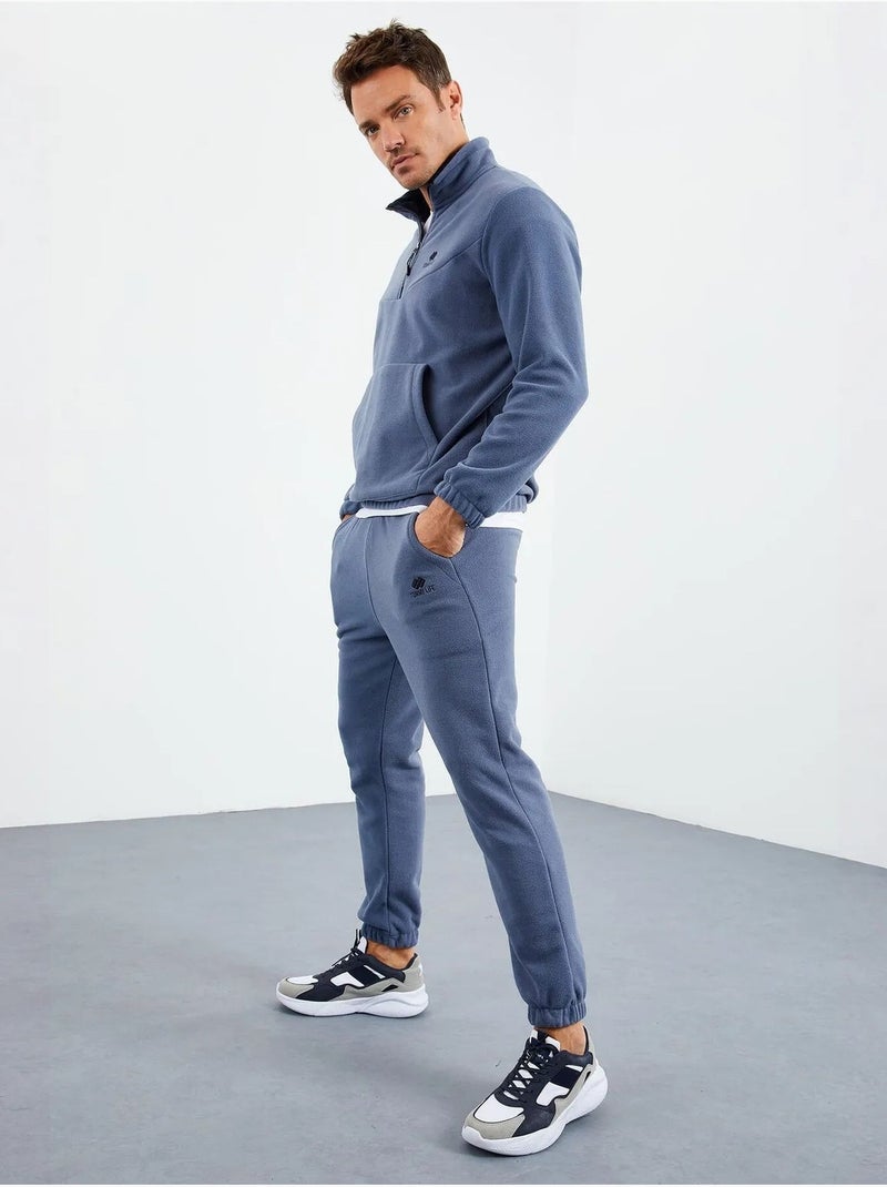 Survêtement homme deux pièces en maille peluche tommy Bleu - Kiabi