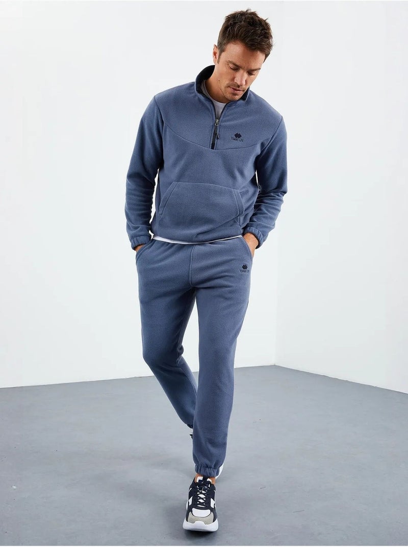 Survêtement homme deux pièces en maille peluche tommy Bleu - Kiabi