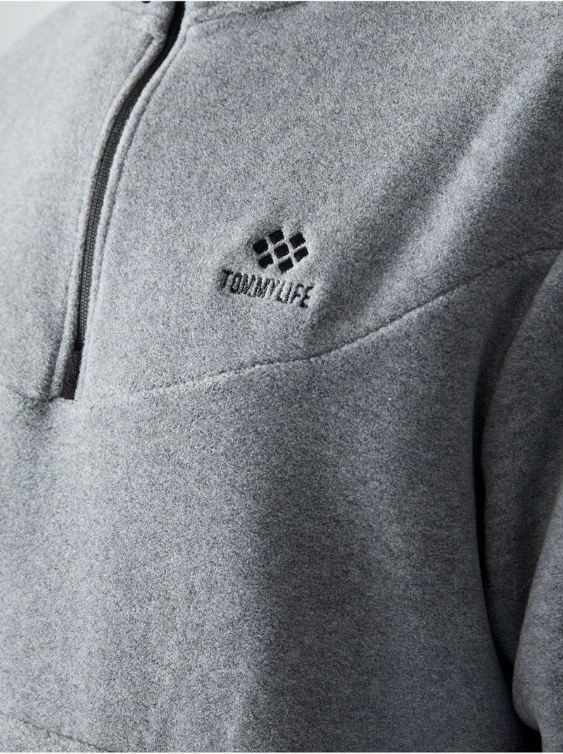 Survêtement homme deux pièces en maille peluche tommy Gris - Kiabi