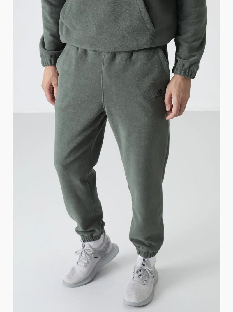 Survêtement homme deux pièces en maille peluche tommy Kaki - Kiabi