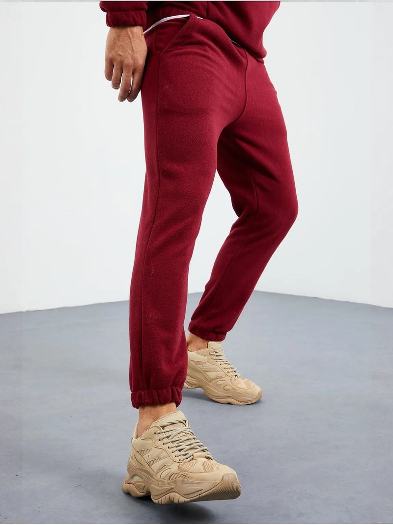 Survêtement homme deux pièces en maille peluche tommy Rouge bordeaux - Kiabi
