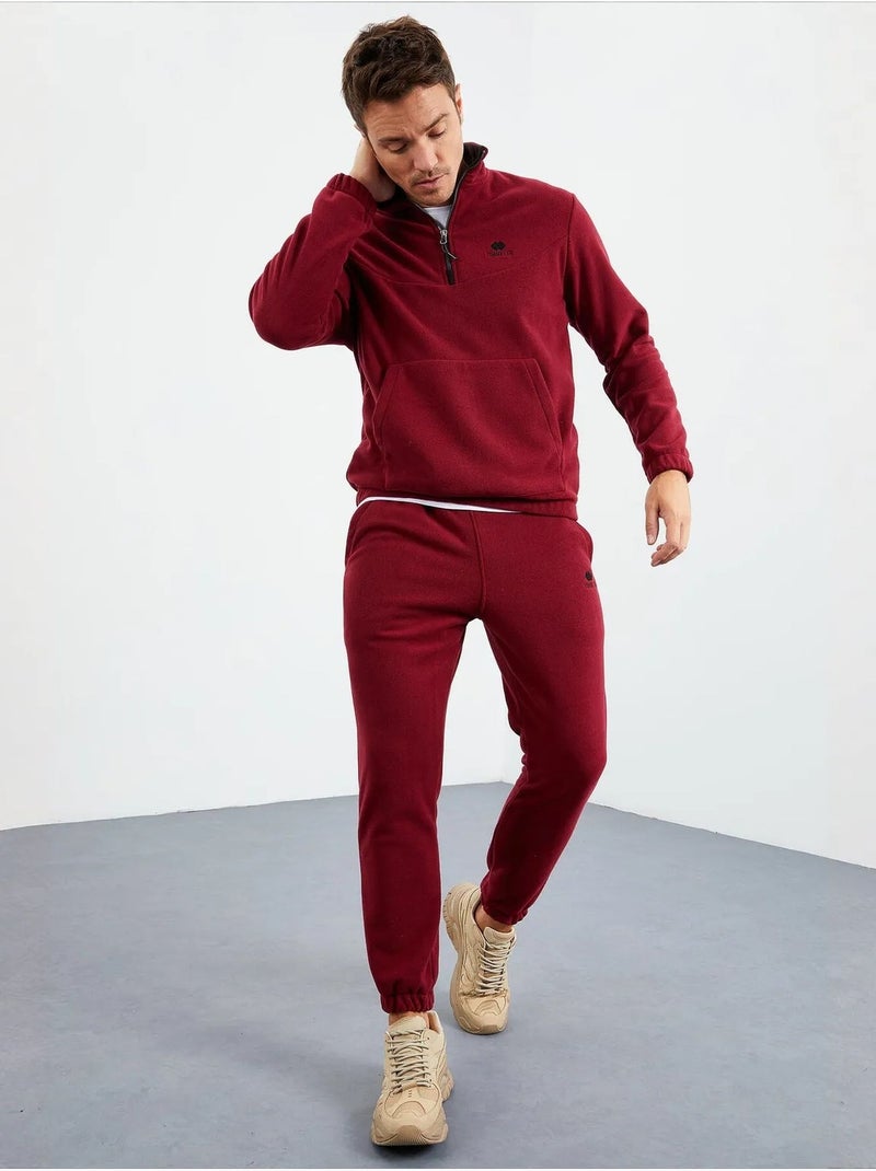 Survêtement homme deux pièces en maille peluche tommy Rouge bordeaux - Kiabi