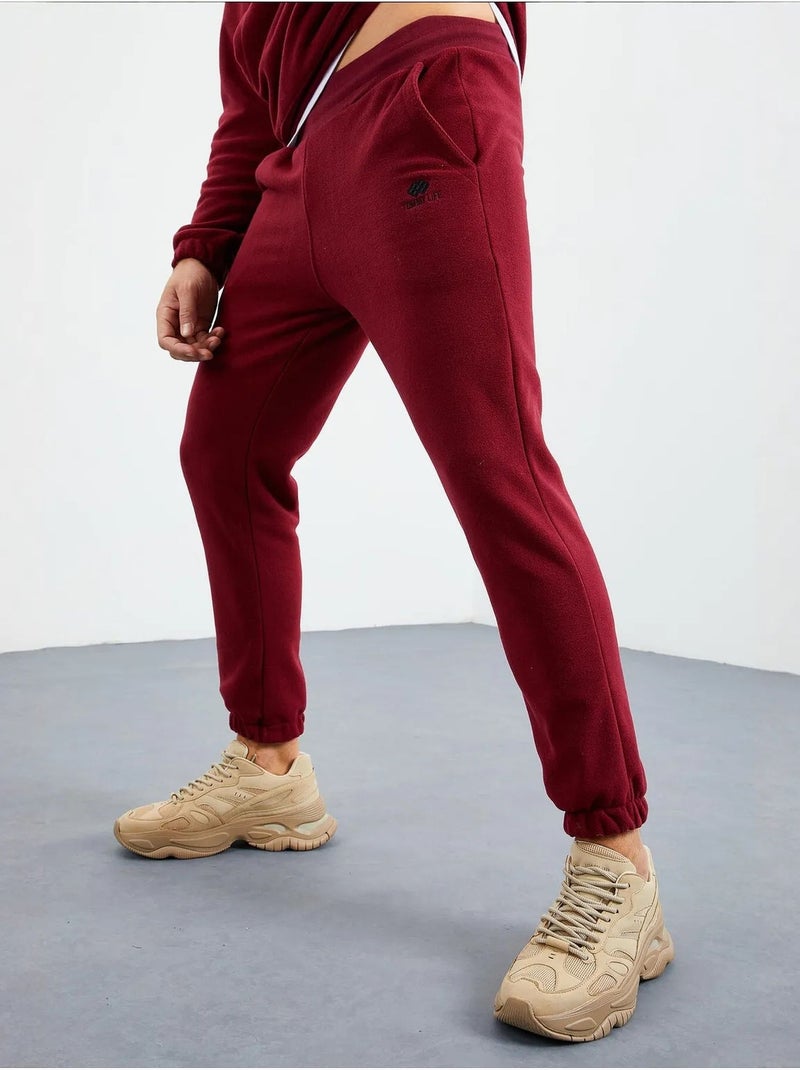 Survêtement homme deux pièces en maille peluche tommy Rouge bordeaux - Kiabi