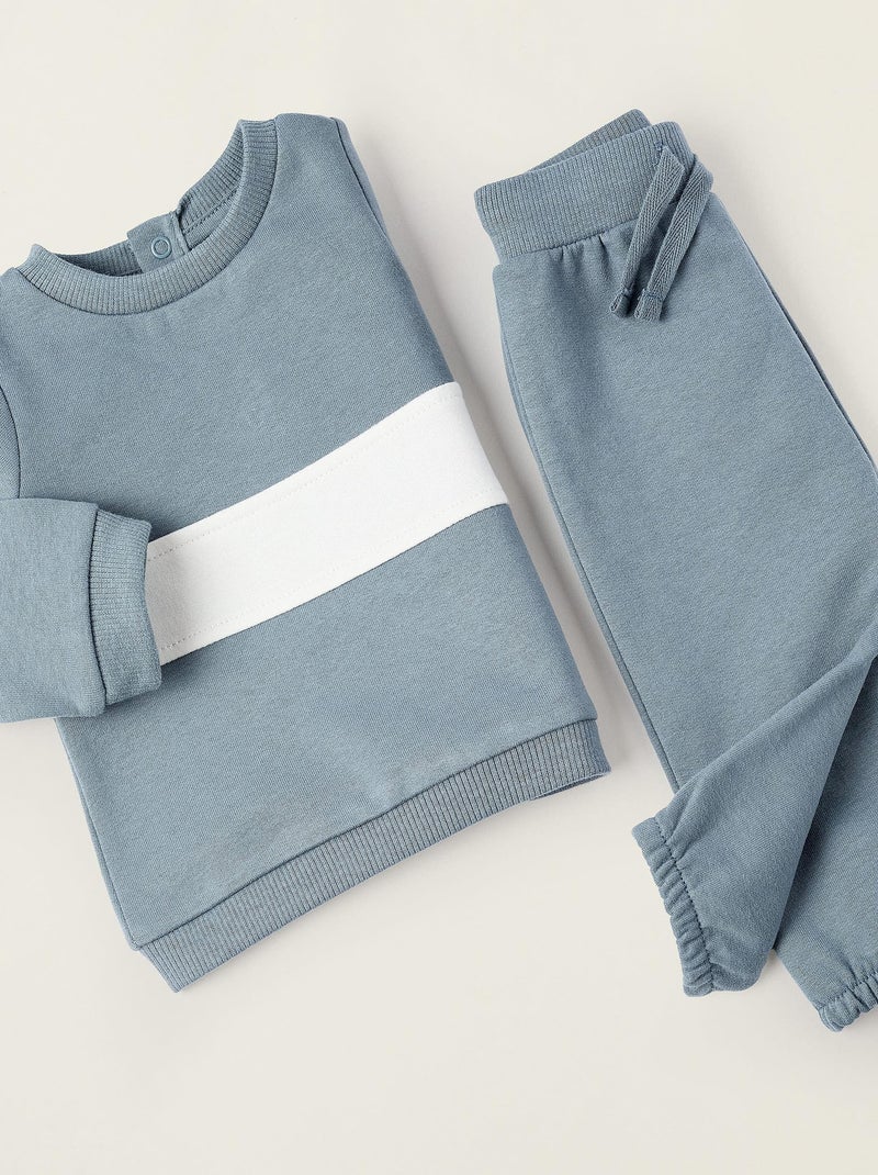 Survêtement Perche, avec bande contrastée NOVEAUX NATURE Bleu Blanc - Kiabi