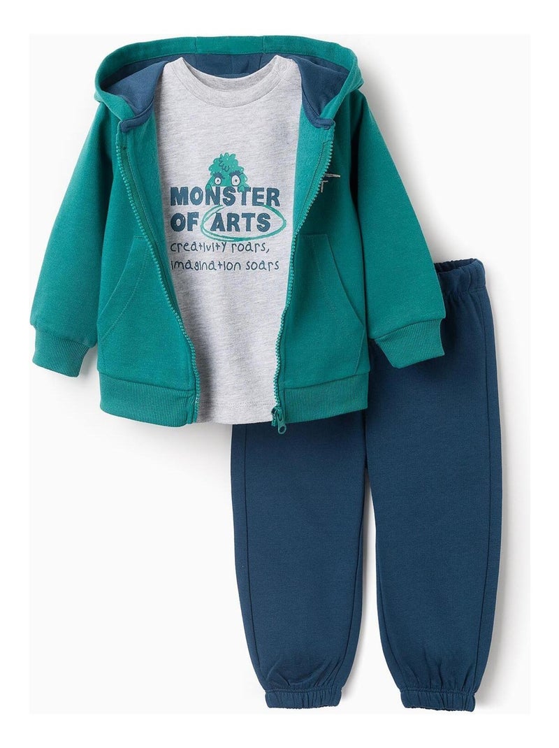 Survêtement perché, thème monstrueux  ART ATTACK Bleu Vert Gris - Kiabi