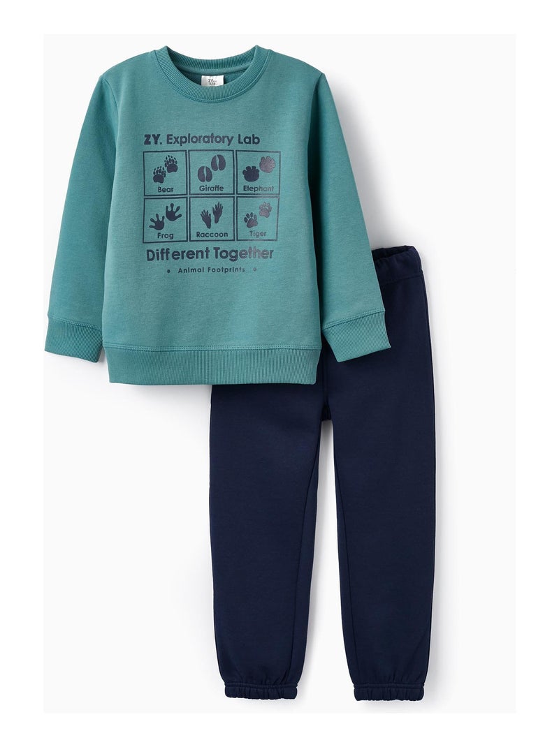 Survêtement pour Garçon 'Exploratory Lab'   DIFFERENT TOGETHER Bleu clair - Kiabi