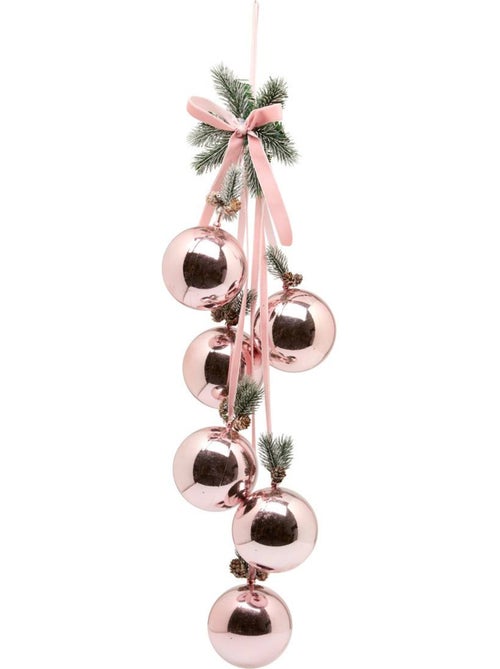 Susp 6 boules rose - Kiabi