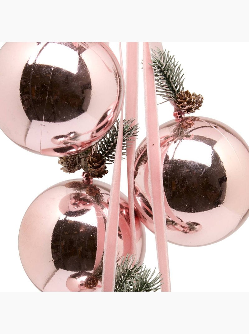 Susp 6 boules rose Rose - Kiabi