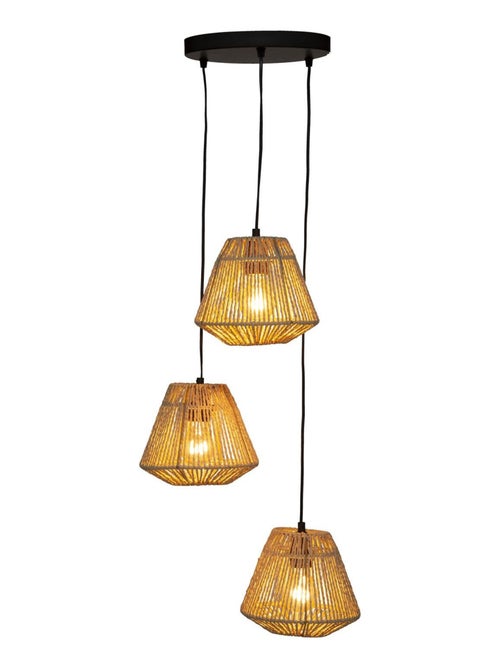 Suspension 3 lampes en corde naturelle JILY - Kiabi