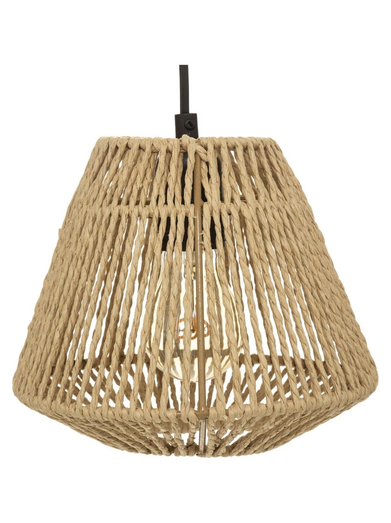 Suspension 3 lampes en corde naturelle JILY Beige - Kiabi