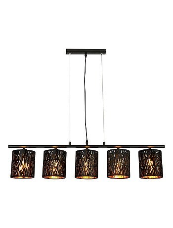 Suspension 5 lumières en velours ajouré TUXON
