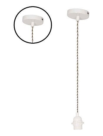 Suspension à douille avec câble torsadé en corde