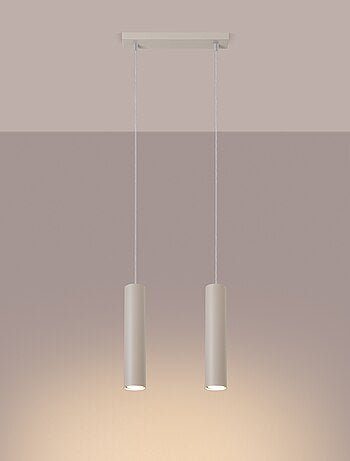 Suspension Acier Beige GU10 2 Lagos