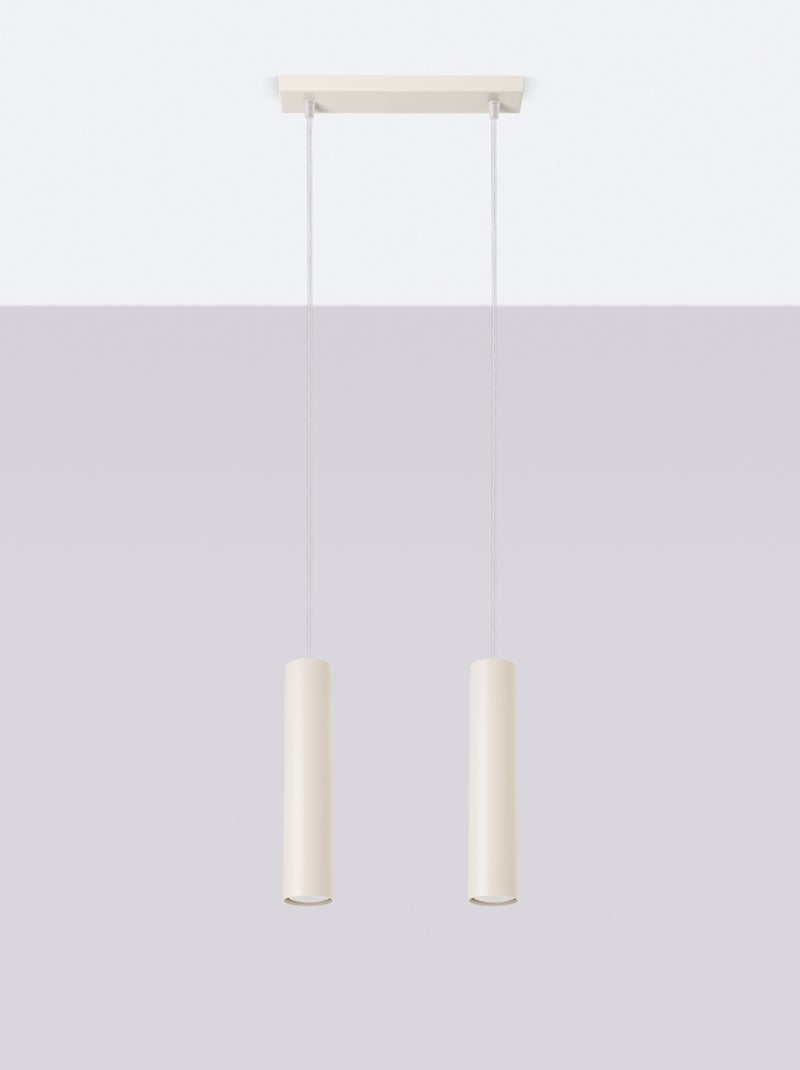 Suspension Acier Beige GU10 2 Lagos Beige - Kiabi