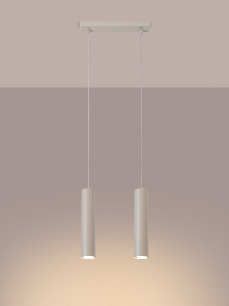 Suspension Acier Beige GU10 2 Lagos Beige - Kiabi
