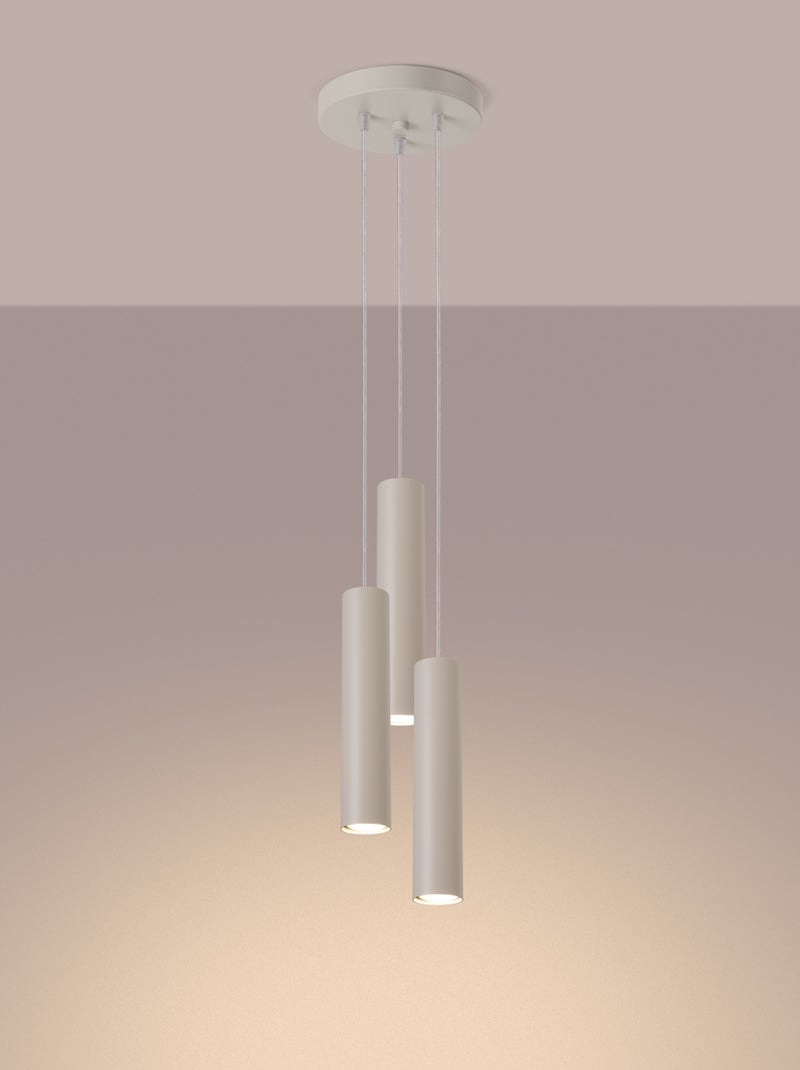 Suspension Acier Beige GU10 3 Lagos Beige - Kiabi