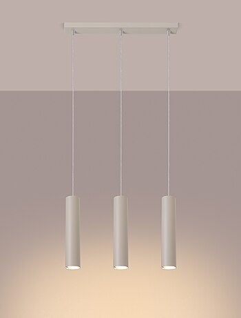 Suspension Acier Beige GU10 3 Lagos Line