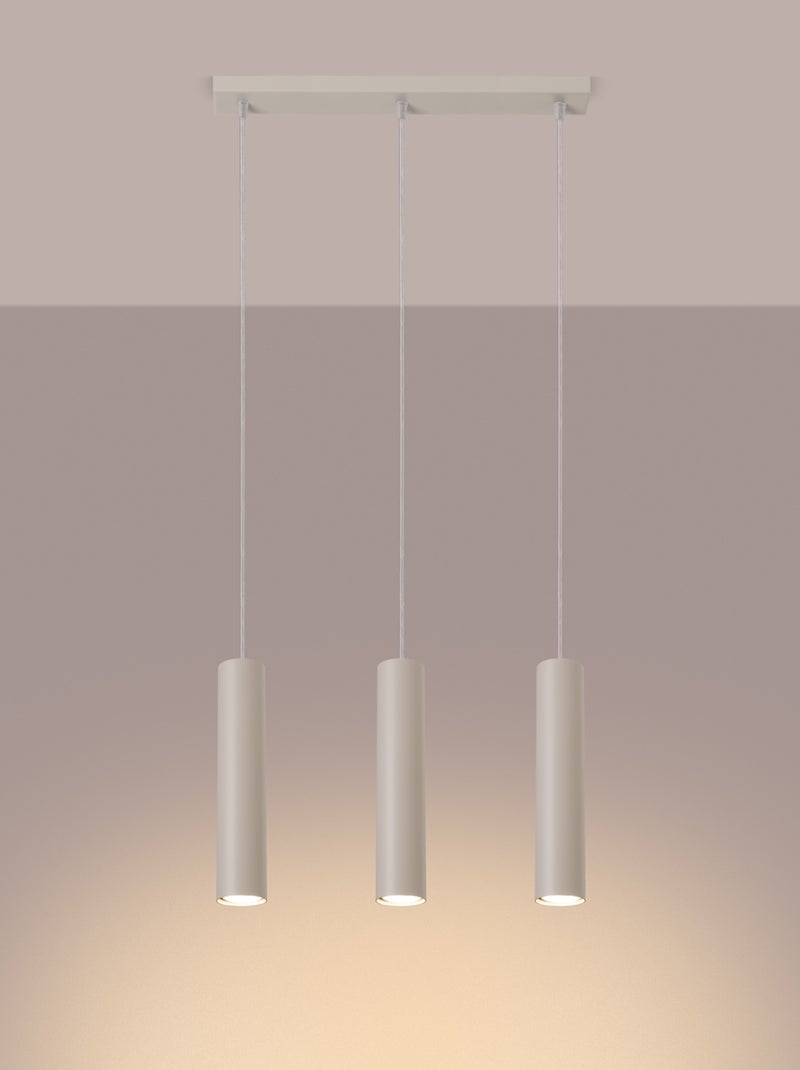 Suspension Acier Beige GU10 3 Lagos Line Beige - Kiabi