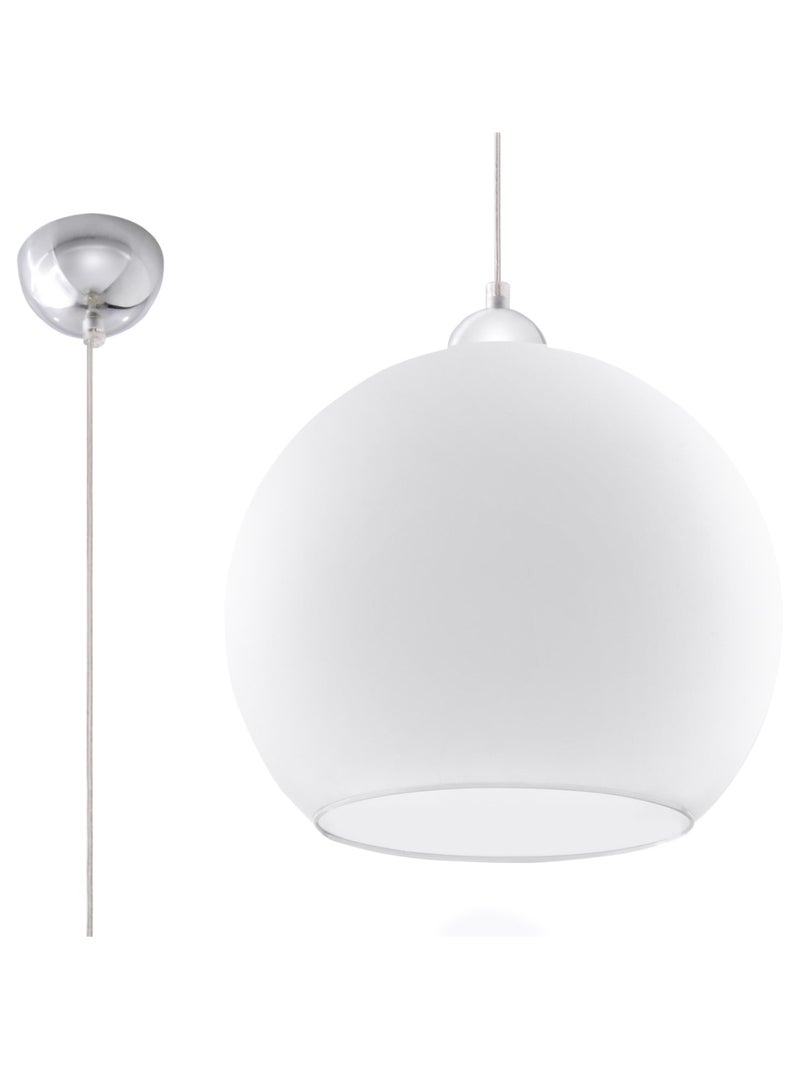 Suspension Acier Blanc E27 1 Ball Blanc - Kiabi