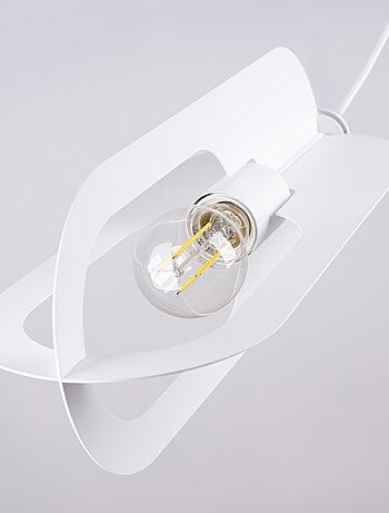 Suspension Acier Blanc E27 3 Nicus