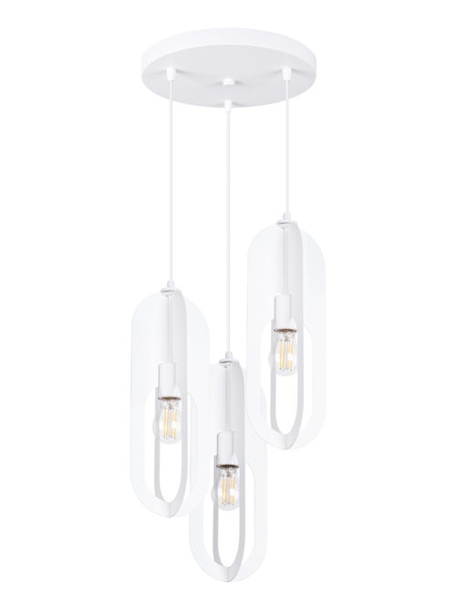 Suspension Acier Blanc E27 3 Nicus - Kiabi