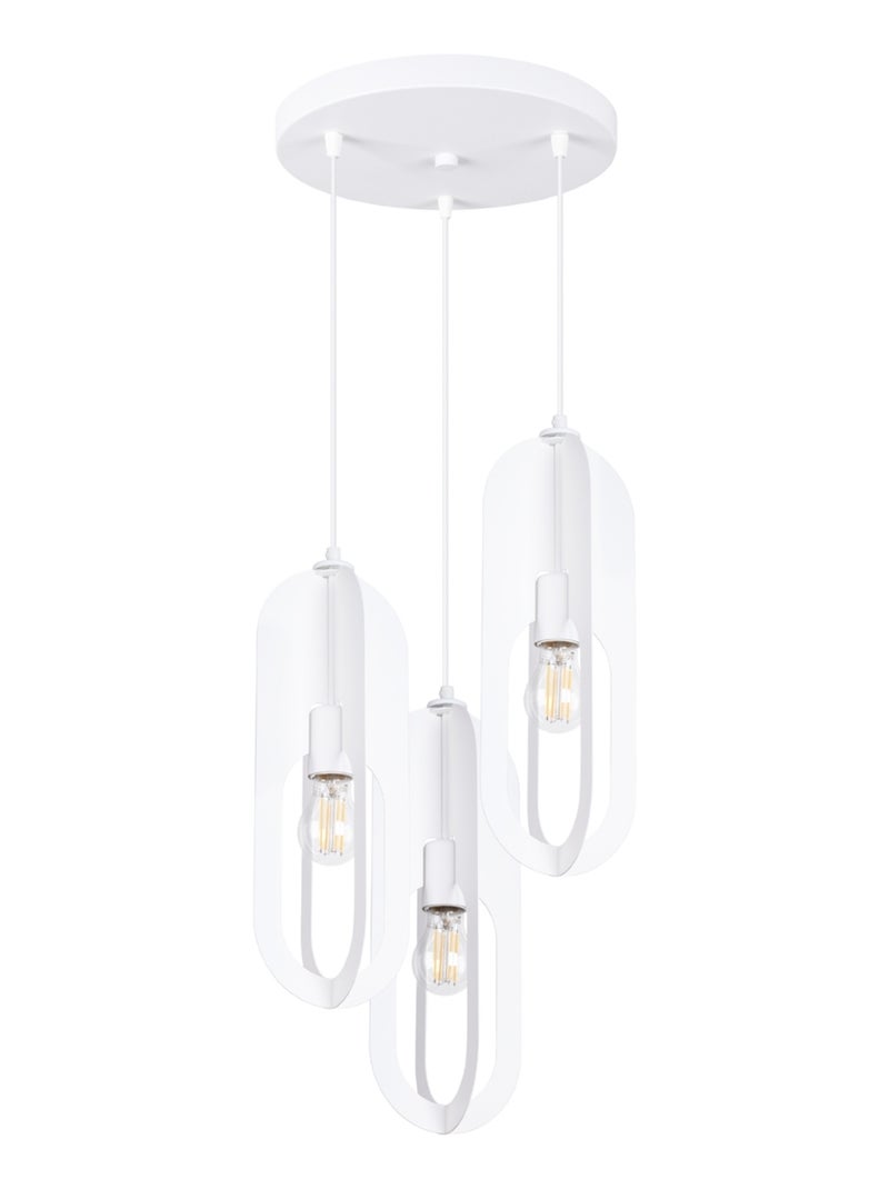 Suspension Acier Blanc E27 3 Nicus Blanc - Kiabi