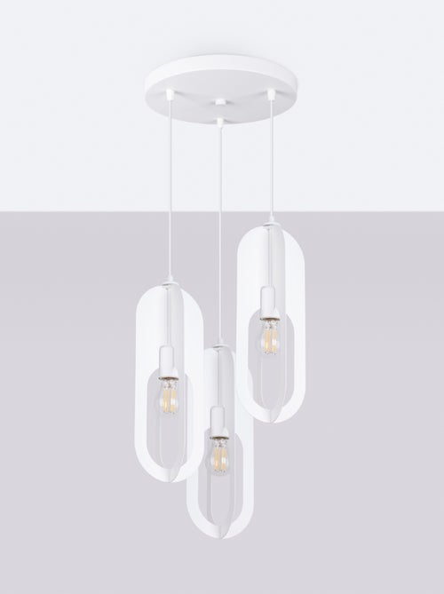 Suspension Acier Blanc E27 3 Nicus - Kiabi
