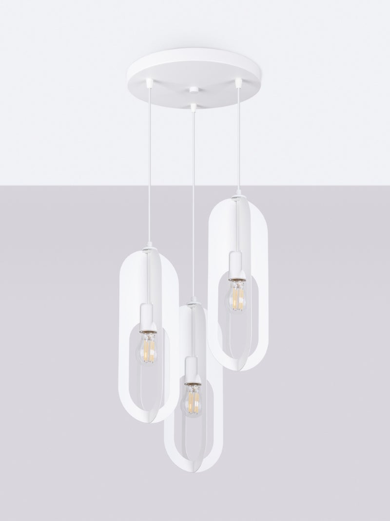 Suspension Acier Blanc E27 3 Nicus Blanc - Kiabi