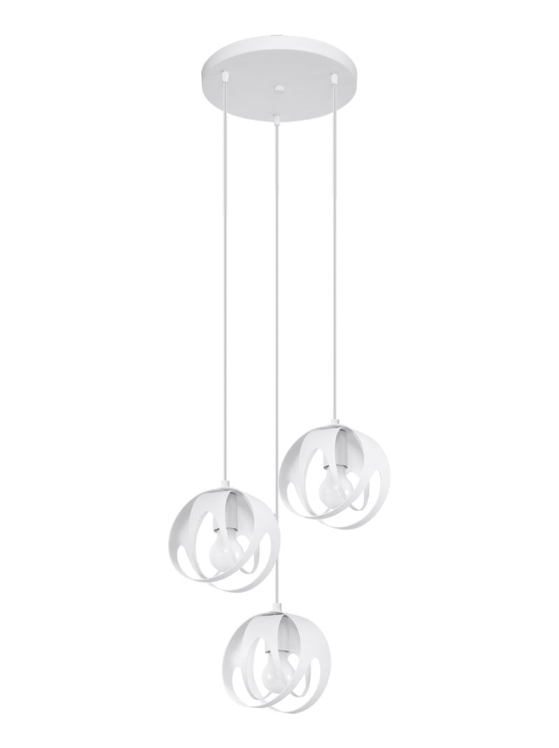 Suspension Acier Blanc E27 3 Tulos Blanc - Kiabi