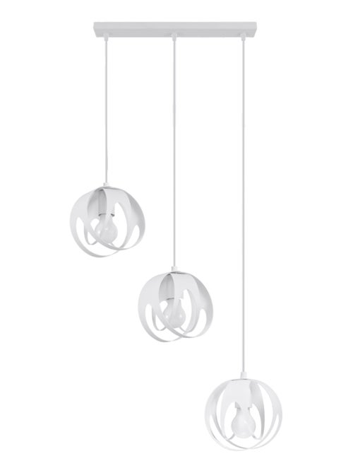 Suspension Acier Blanc E27 3 Tulos Line - Kiabi