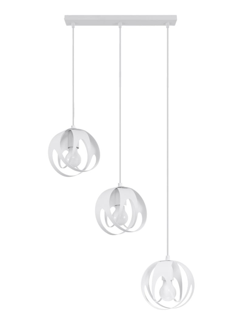 Suspension Acier Blanc E27 3 Tulos Line Blanc - Kiabi