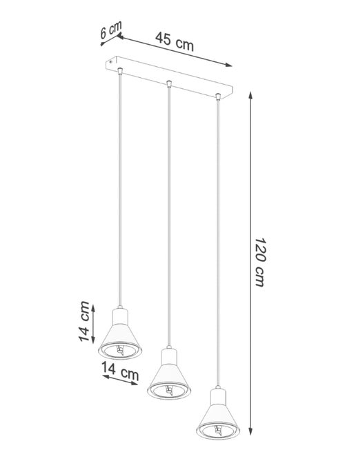 Suspension Acier Blanc ES111 3 Tazila - Kiabi