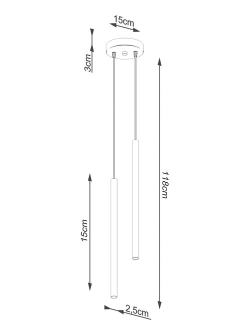 Suspension Acier Blanc G9 2 Pastelo - Kiabi