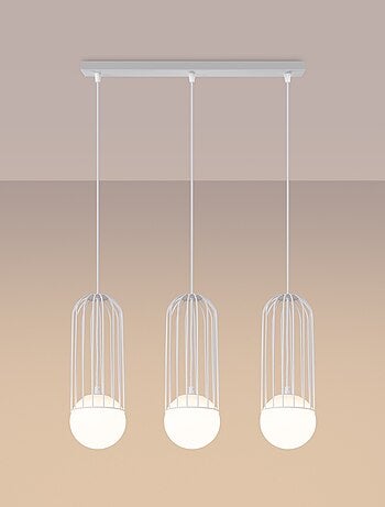 Suspension Acier Blanc G9 3 Brina
