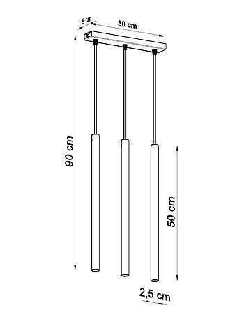 Suspension Acier Blanc G9 3 Pastelo Line