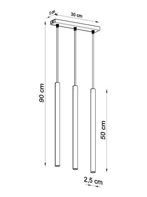 Suspension Acier Blanc G9 3 Pastelo Line - Kiabi