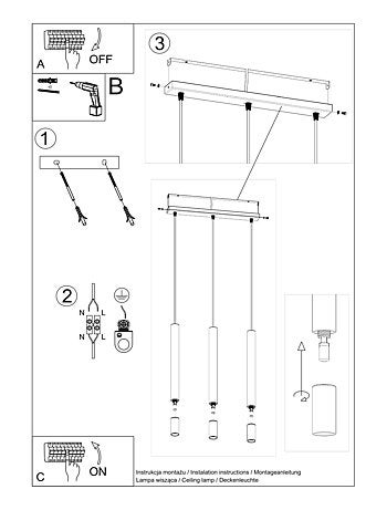 Suspension Acier Blanc G9 3 Wezyr