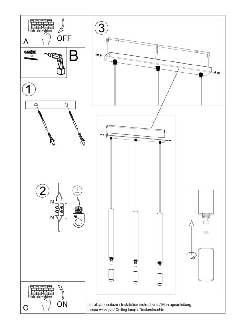 Suspension Acier Blanc G9 3 Wezyr Blanc - Kiabi