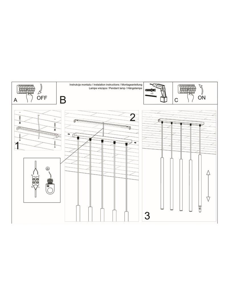 Suspension Acier Blanc G9 5 Pastelo Line Blanc - Kiabi