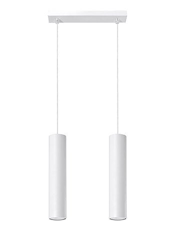 Suspension Acier Blanc GU10 2 Lagos
