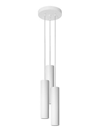 Suspension Acier Blanc GU10 3 Lagos