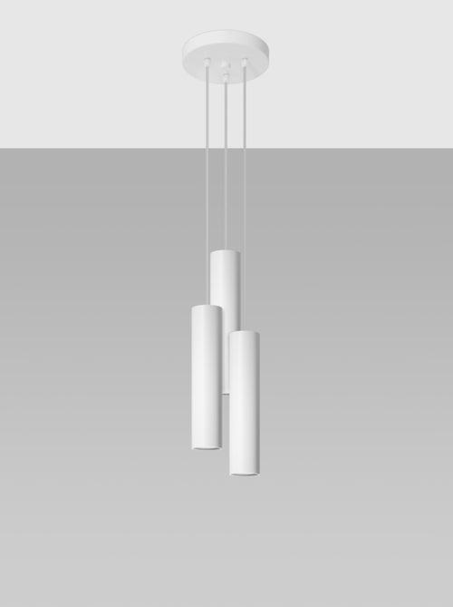 Suspension Acier Blanc GU10 3 Lagos - Kiabi