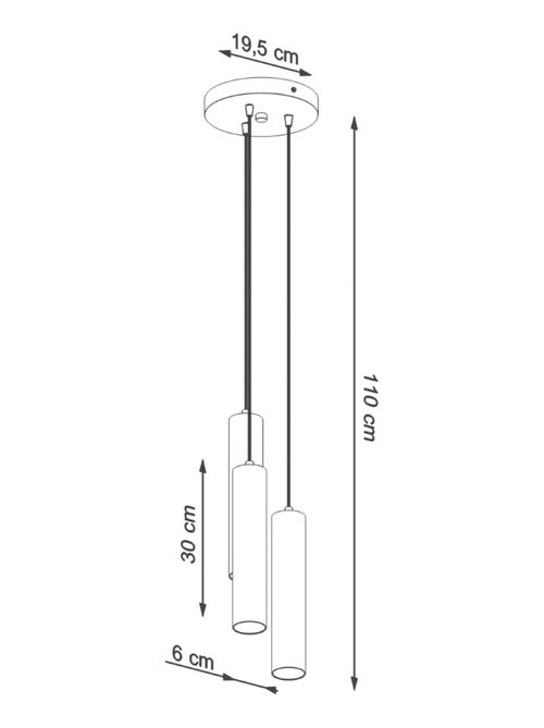Suspension Acier Blanc GU10 3 Lagos - Kiabi